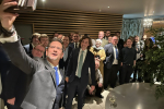 Steve Baker MP, takes Selfie with Party Members in Belfast